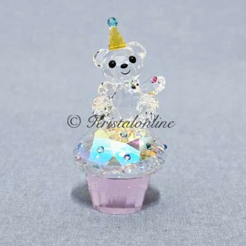 Swarovski Beer Kris Zoete Viering – beer op cupcake met Aurora Borealis kristallen